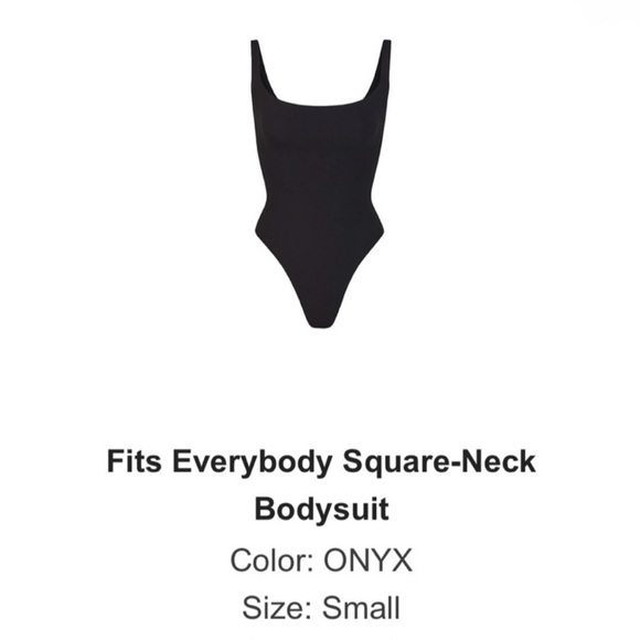 🖤 NWT SKIMS FITS EVERYBODY SQUARE NECK BODYSUIT SIZE SMALL - Picture 6 of 14